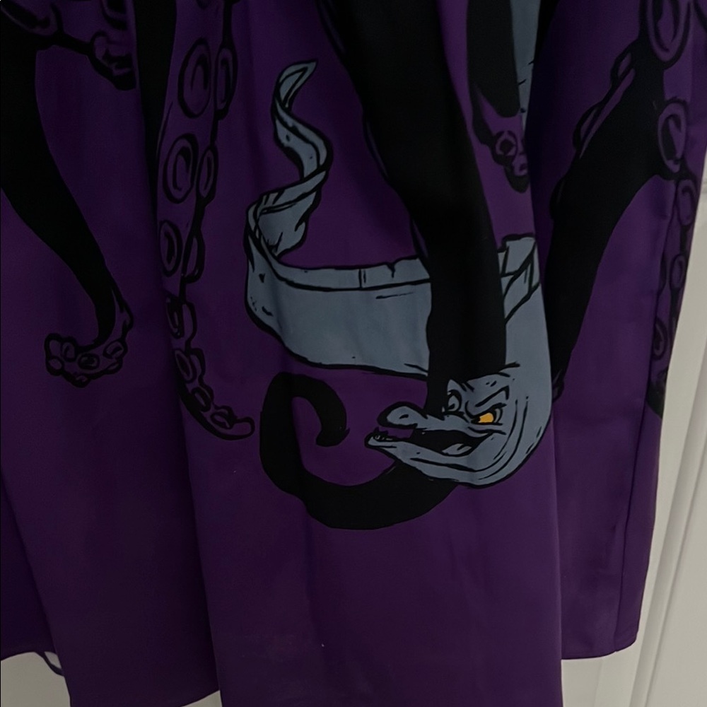 Her Universe Little Mermaid Ursula Purple Pleated Polo Collar Sundress NWT - Picture 6 of 8